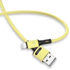 USB/Lightning провод USAMS, желтый, 100 см цена и информация | USAMS Мобильные телефоны, Фото и Видео | hansapost.ee