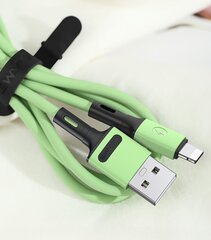 USB/Lightning кабель USAMS, зеленый, 100 см цена и информация | Borofone 43757-uniw | hansapost.ee