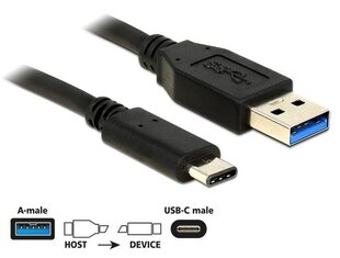 Delock 83870, USB-C/USB-A, 1 m цена и информация | Delock Телевизоры и аксессуары | hansapost.ee