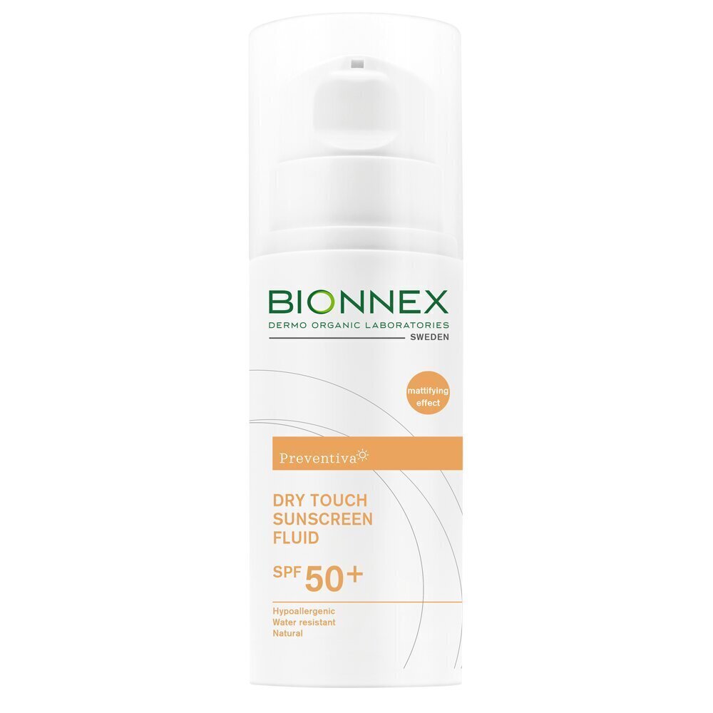 Päikesekaitsekreem Bionnex Preventiva Dry Touch SPF 50+, 50 ml hind ja info | Päikesekaitse ja päevitusjärgsed kreemid | hansapost.ee