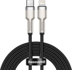 USB-C cable for Lightning Baseus Cafule, PD, 20W, 1m (black) hind ja info | Mobiiltelefonide kaablid | hansapost.ee