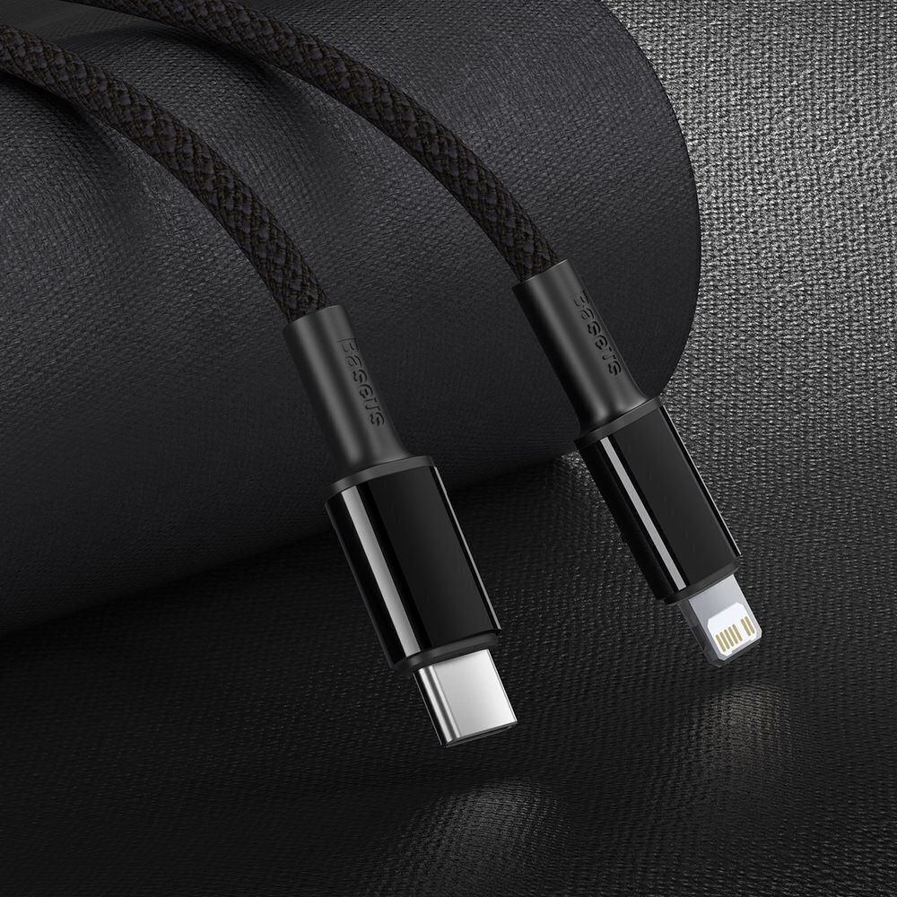 Baseus USB Type C - Lightning cable Power Delivery fast charge 20 W 2 m black (CATLGD-A01) цена и информация | Mobiiltelefonide kaablid | hansapost.ee