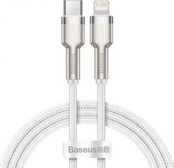 Baseus Cafule Series Metal Data USB Type C - Lightning Cable Power Delivery 20 W 1 m white (CATLJK-A02) hind ja info | Mobiiltelefonide kaablid | hansapost.ee