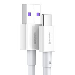 Baseus Superior Series Cable USB to USB-C, 66W, 2m (white) hind ja info | Mobiiltelefonide kaablid | hansapost.ee