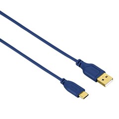 USB-C juhe Hama Flexi-Slim, kullatud kontaktid, painutuskindel, 0.75 m, sinine hind ja info | Mobiiltelefonide kaablid | hansapost.ee