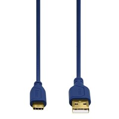 USB-C juhe Hama Flexi-Slim, kullatud kontaktid, painutuskindel, 0.75 m, sinine hind ja info | Mobiiltelefonide kaablid | hansapost.ee