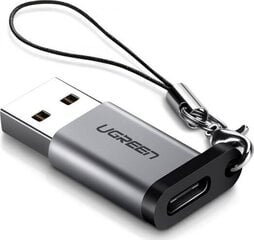 Переходник Ugreen US276 USB A на USB-C 3.0, серый цена и информация | Адаптеры и USB-hub | hansapost.ee