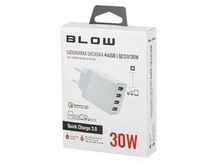 Blow 76-007 # USBx4 QC3.0, 30 Вт цена и информация | Зарядные устройства для телефонов | hansapost.ee
