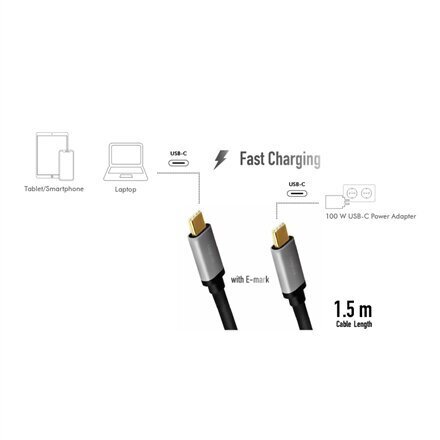 Logilink CUA0106 USB 2.0 Type-C cable USB 2.0 Type-C, This cable is ideal for connecting your external USB-C devices to your PC hind ja info | Juhtmed ja kaablid | hansapost.ee