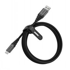 OTTERBOX PREMIUM CABLE USB A - USB-C, 2M, BLACK цена и информация | Кабели и провода | hansapost.ee