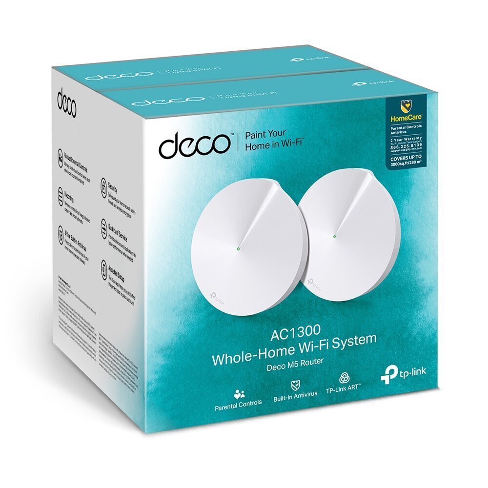 TP-LINK Wireless Router 2-pack 1300 Mbps DECOM5(2-PACK) hind ja info | Ruuterid | hansapost.ee