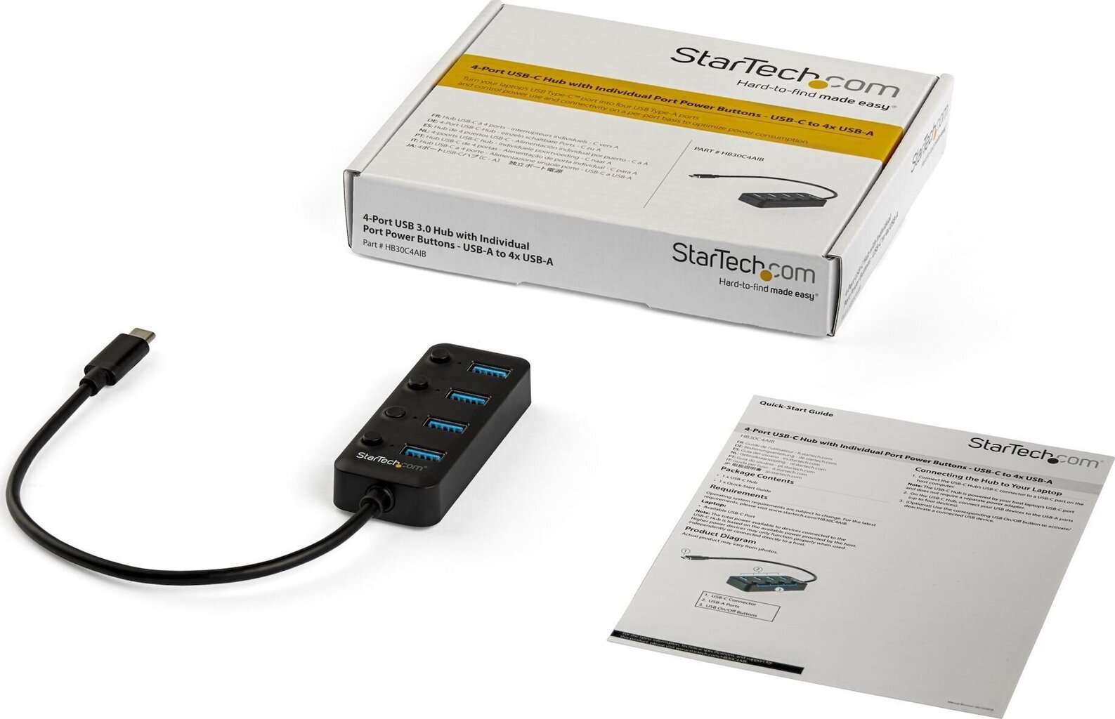 USB-jaotur Startech HB30C4AIB цена и информация | USB adapterid ja jagajad | hansapost.ee