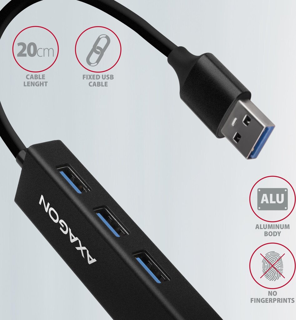 Axagon HMA-GL3A цена и информация | USB adapterid ja jagajad | hansapost.ee