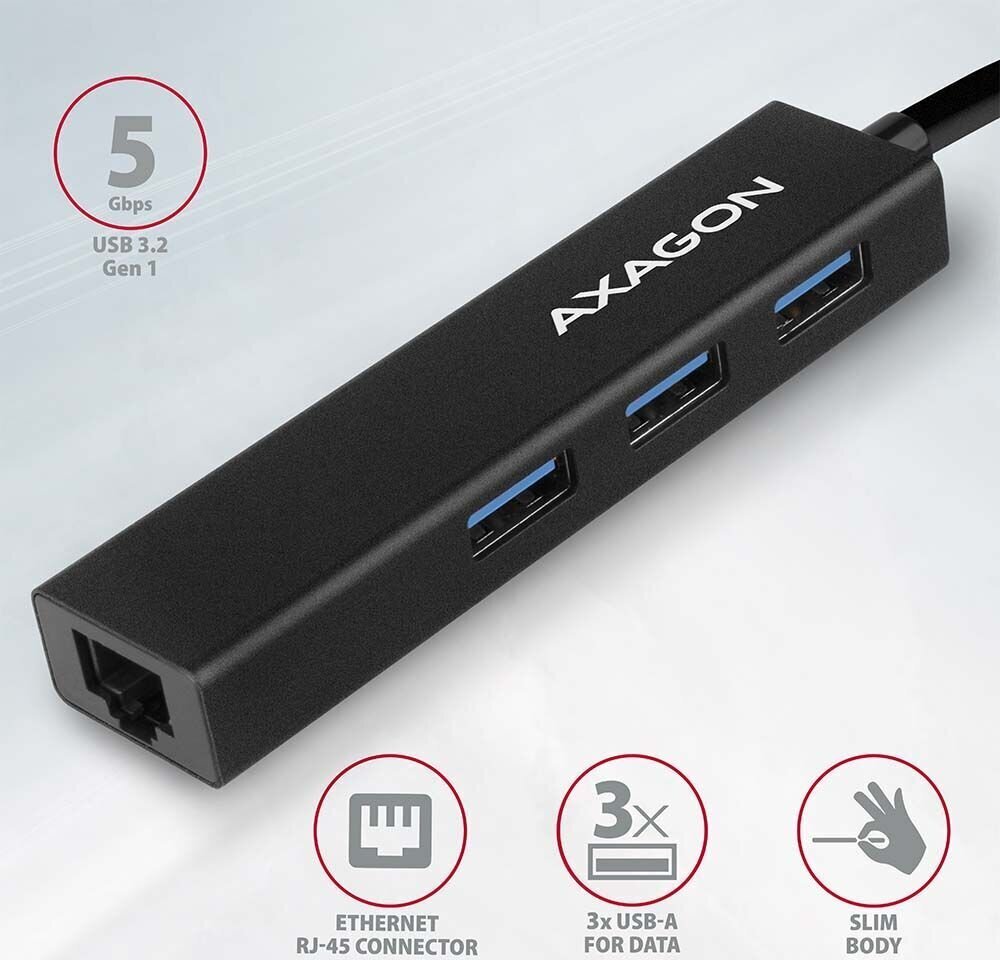 Axagon HMA-GL3A цена и информация | USB adapterid ja jagajad | hansapost.ee