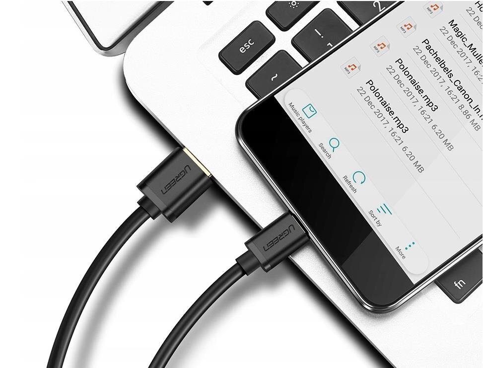 Ugreen US287 USB-C kaabel 1m must hind ja info | Juhtmed ja kaablid | hansapost.ee