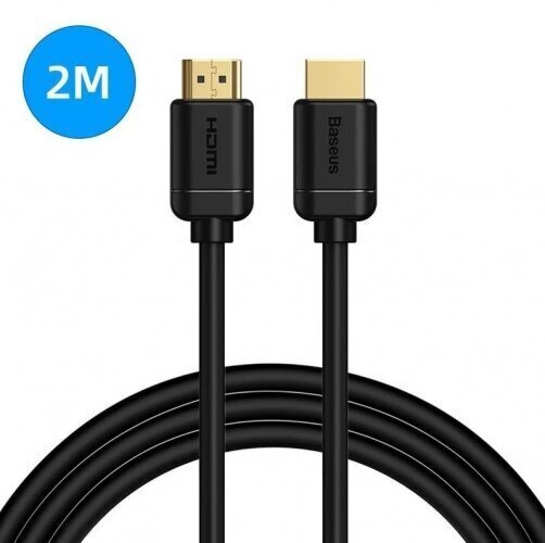 Kaabel Baseus HDMI 2.0 4K 60 Hz 3D HDR 18 Gbps, 2 m 60576-univ hind ja info | Juhtmed ja kaablid | hansapost.ee