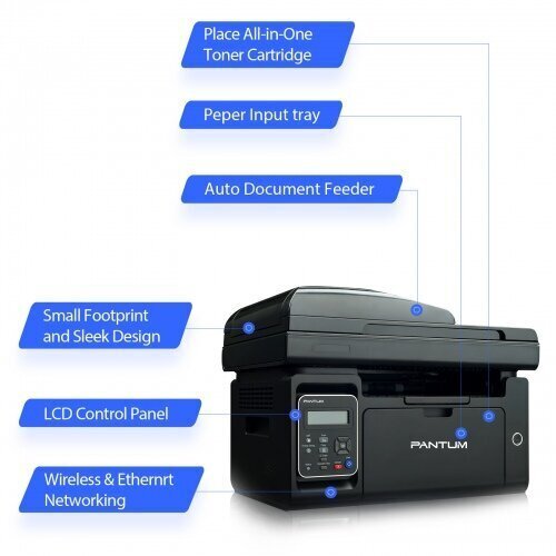 Pantum M6550NW MFP Printer / Scanner / Copier Wi-Fi hind ja info | Printerid | hansapost.ee