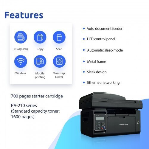 Pantum M6550NW MFP Printer / Scanner / Copier Wi-Fi цена и информация | Printerid | hansapost.ee