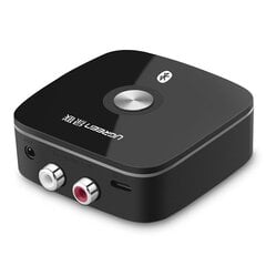 Адаптер Bluetooth Ugreen CM106 2x RCA, 3,5 мм, aptX, черный цена и информация | Адаптеры и USB-hub | hansapost.ee