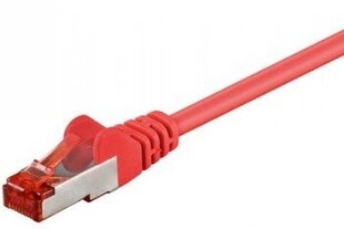 GB CAT6 NETWORK CABLE RED SHIELDED S/FTP (PIMF) 2M цена и информация | Кабели и провода | hansapost.ee