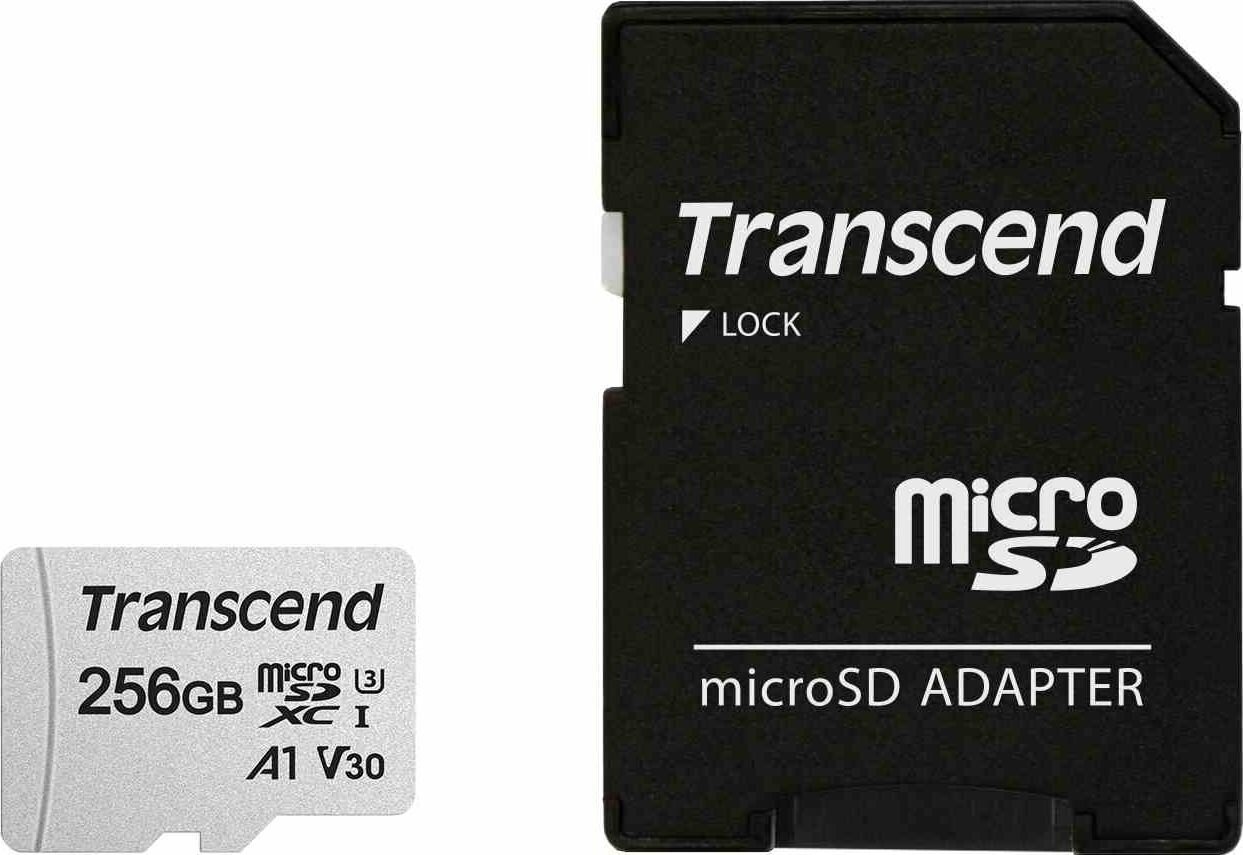 Mälukaart Transcend Micro SDXC 256GB W/ADAP/C10 TS256GUSD300S-A цена и информация | Mälukaardid mobiiltelefonidele | hansapost.ee