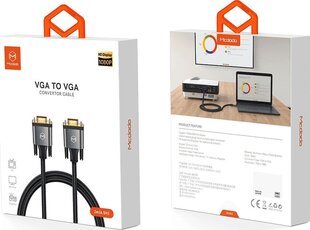 Mcdodo VGA-VGA kahesuunaline kaabel must 2m CA-7780 hind ja info | Mcdodo Kodumasinad | hansapost.ee