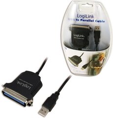 Kaabel-adapter LOGILINK AU003A LPT į USB 2.0 hind ja info | Juhtmed ja kaablid | hansapost.ee