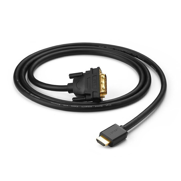 Ugreen HD106 HDMI - DVI -kaabel, 4K, 1 m, must hind ja info | Juhtmed ja kaablid | hansapost.ee