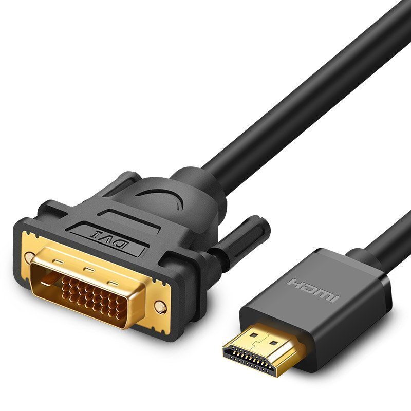 Ugreen HD106 HDMI - DVI -kaabel, 4K, 1 m, must hind ja info | Juhtmed ja kaablid | hansapost.ee