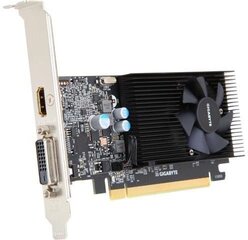 Gigabyte GeForce GT1030 Low Profile D4 2GB GDDR4 64bit DVI+2xHDMI (GV-N1030D4-2GL) цена и информация | Gigabyte Компьютерные компоненты | hansapost.ee