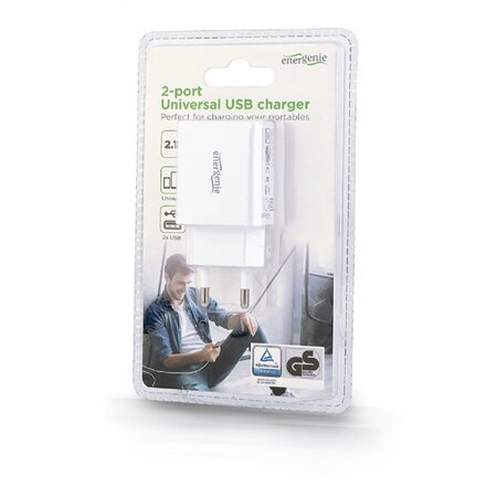 Gembird 2-port universal USB charger EG- цена и информация | Laadijad mobiiltelefonidele | hansapost.ee