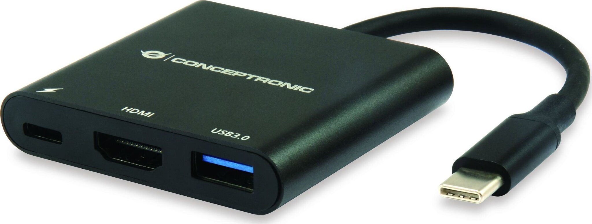 USB-jaotur Conceptronic DONN01B Must hind ja info | USB adapterid ja jagajad | hansapost.ee