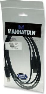 Manhattan 333382, USB 2.0 AM-BM, 3m цена и информация | Juhtmed ja kaablid | hansapost.ee