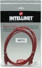 Сетевой кабель Intellinet Cat6 UTP 1,0 м, красный, 100% медь цена и информация | Кабели и провода | hansapost.ee