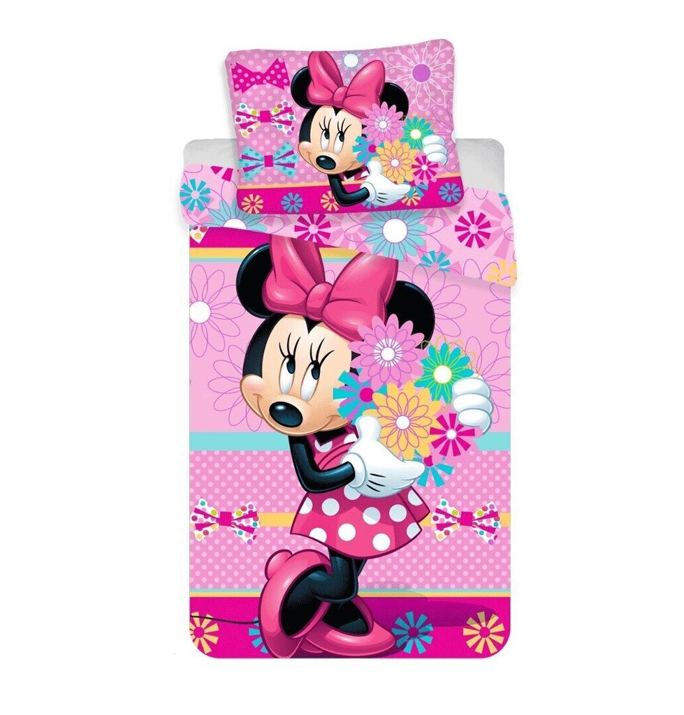 Voodipesukomplekt Minnie Bows and Flowers, 140 x 200 cm + padjapüür 60 x 80 cm hind ja info | Laste voodipesu | hansapost.ee