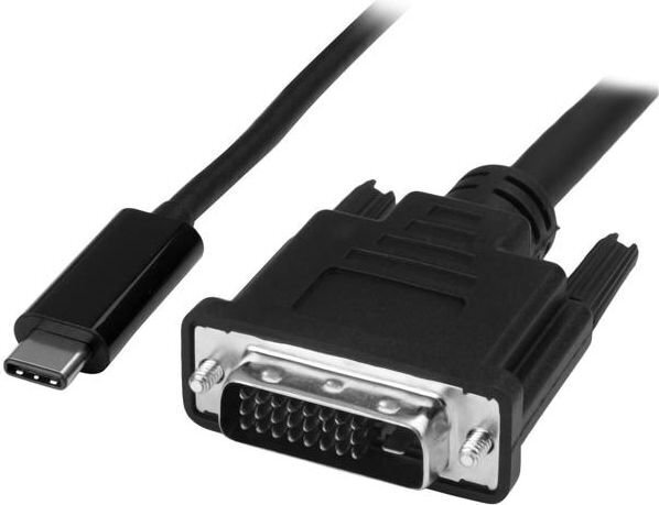 USB C-DVI Adapter Startech CDP2DVIMM2MB Must hind ja info | Juhtmed ja kaablid | hansapost.ee