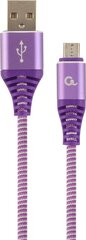 Gembird CC-USB2B-AMMBM-1M-PW USB-kaabel USB 2.0 Micro-USB B USB A violetne, valge hind ja info | Juhtmed ja kaablid | hansapost.ee