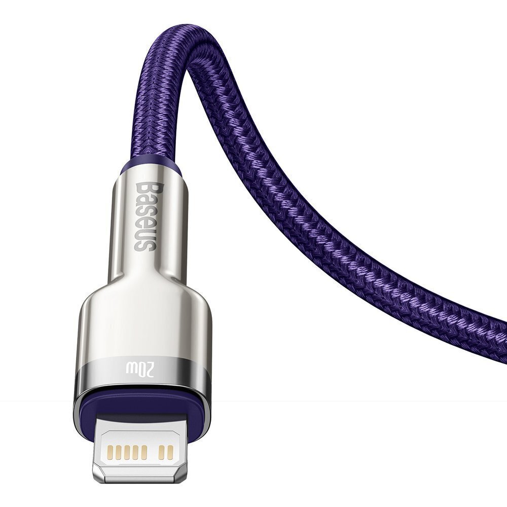 Baseus Cafule Series Metal Data USB Type C – Lightning Cable Toitevarustus 20 W 1 m violetne (CATLJK-A05) цена и информация | Mobiiltelefonide kaablid | hansapost.ee