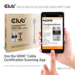 Club 3D, HDMI, 3 m hind ja info | Club 3D Televiisorid ja tarvikud | hansapost.ee