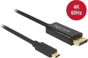 Delock 85257, USB-C/DP, 3 м цена и информация | Кабели и провода | hansapost.ee