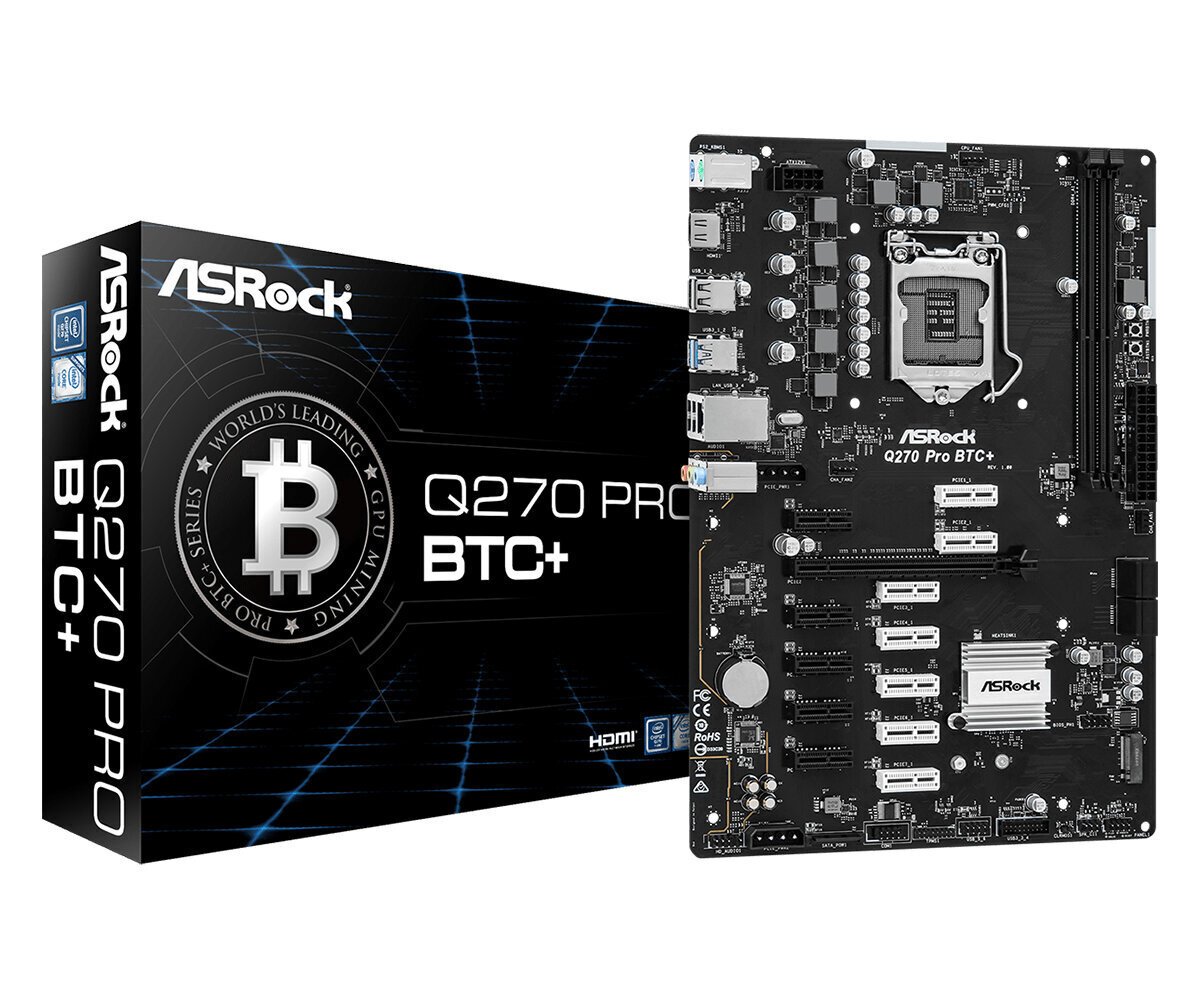 ASRock Q270 PRO BTC+ hind ja info | Emaplaadid | hansapost.ee