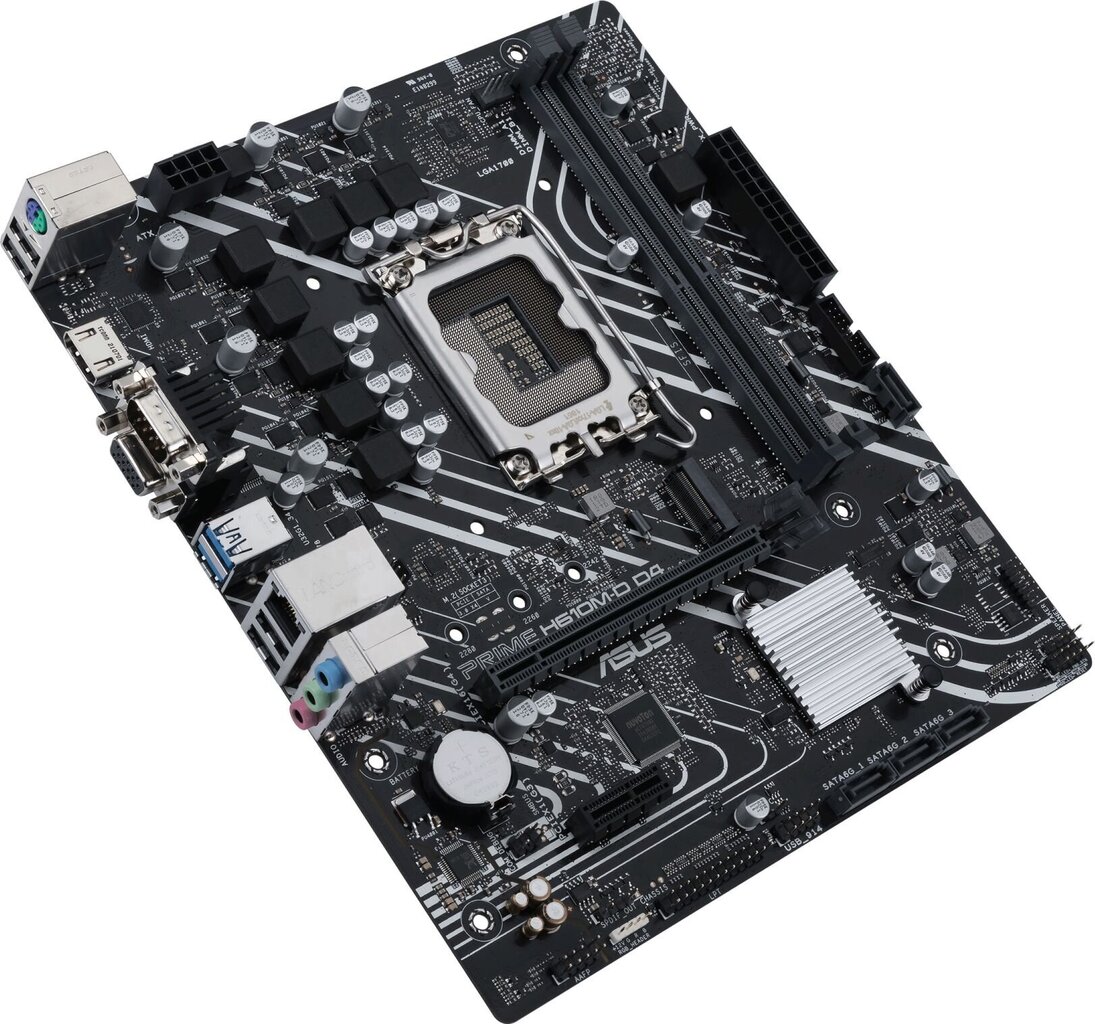 Põhiplaat|ASUS|Intel H610|LGA1700|MicroATX|Mälu DDR4|Mälupesad 2|1xPCI-Express 3.0 1x|1xPCI-Express 4.0 16x|1xM.2|1x15pin D-sub|1xHDMI|2xAudio-In|1xAu hind ja info | Emaplaadid | hansapost.ee