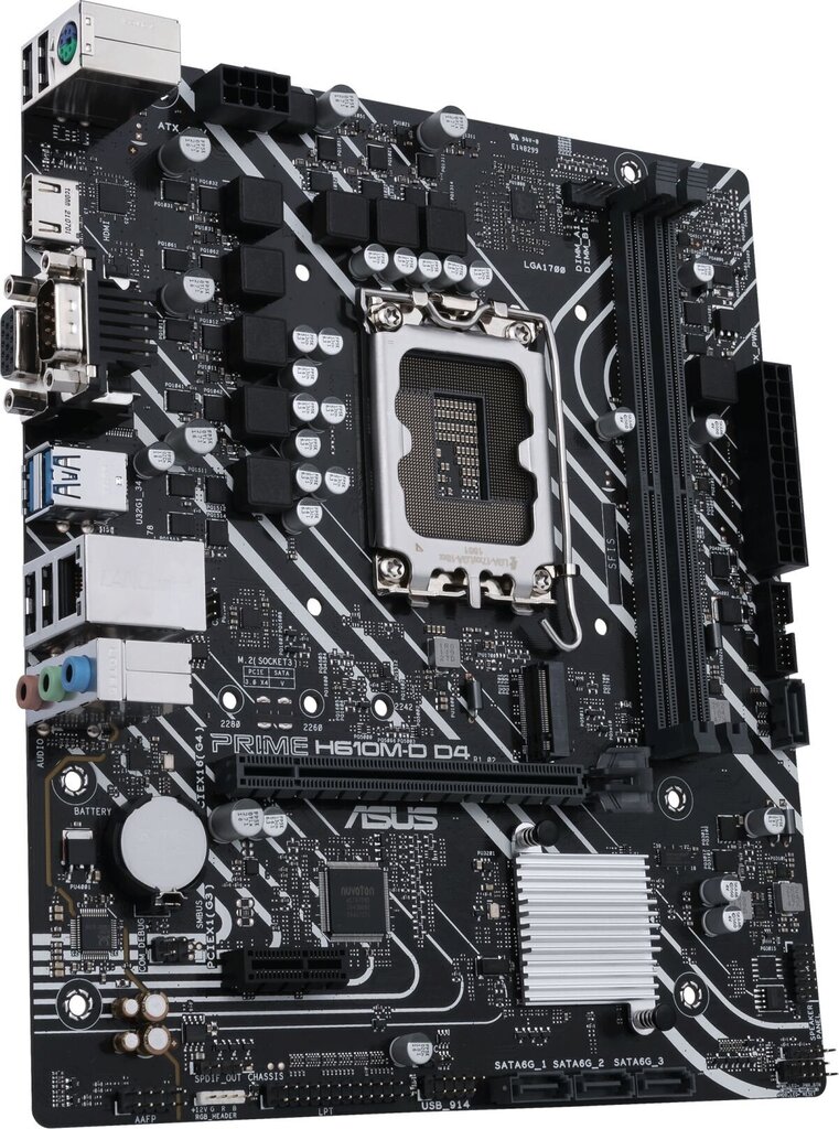 Põhiplaat|ASUS|Intel H610|LGA1700|MicroATX|Mälu DDR4|Mälupesad 2|1xPCI-Express 3.0 1x|1xPCI-Express 4.0 16x|1xM.2|1x15pin D-sub|1xHDMI|2xAudio-In|1xAu цена и информация | Emaplaadid | hansapost.ee