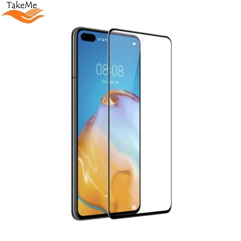 TakeMe HARD Ceramic Full Surface Screen Protector ekraanikaitseklaas Huawei P40 Must цена и информация | Ekraani kaitseklaasid ja kaitsekiled | hansapost.ee