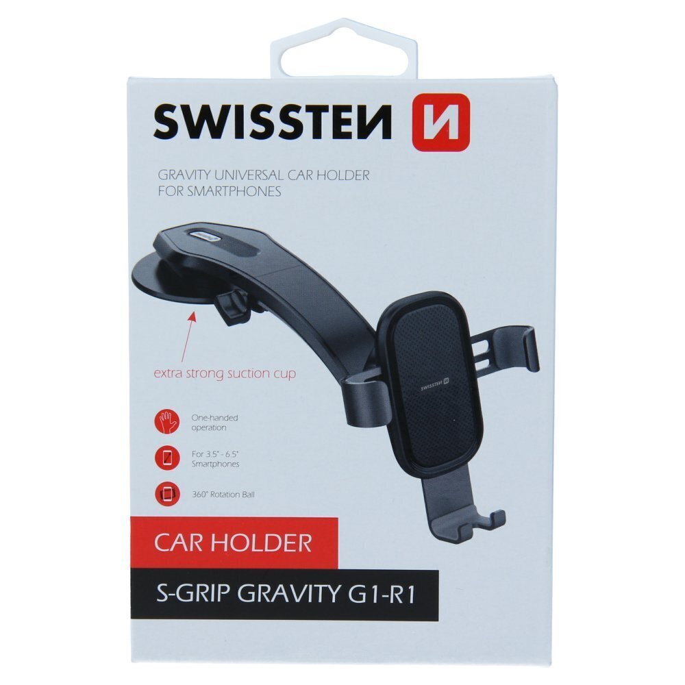 Swissten S-GRIP G1-R1 Metal Age Gravity 360 Universal Car Panel Holder For Devices Silver цена и информация | Telefonihoidjad | hansapost.ee