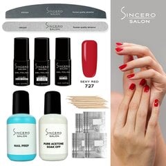 Geellaki komplekt SINCERO SALON, Sexy Red hind ja info | Sincero Salon Dekoratiivkosmeetika | hansapost.ee