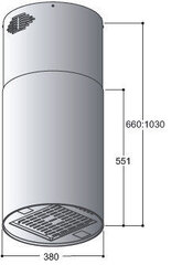 Вытяжка Fabita IS CILINDRO A цена и информация | Вытяжки на кухню | hansapost.ee