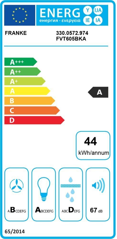 Franke FVT 605 BK A 330.0572.974 цена и информация | Õhupuhastid | hansapost.ee