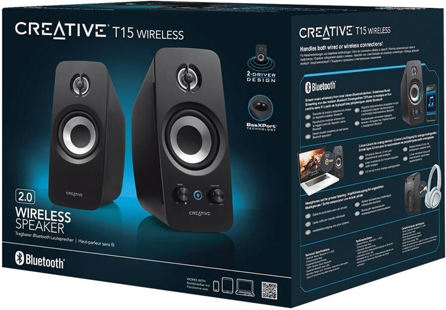 Creative T15 T51MF1670AA000 Bluetooth 4.0 hind ja info | Kõlarid | hansapost.ee