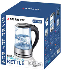 Aurora  AU3330 Kettle (2200W, LED, Filter, 1.7L) цена и информация | Электрочайники | hansapost.ee